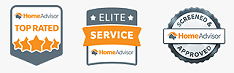 Top Rated, Elite Service, Screened & Approved Home Advisor Achievements