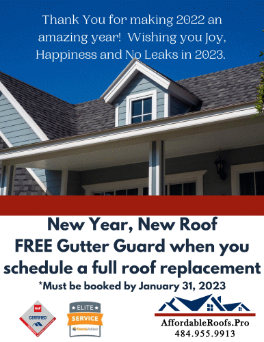 New Year, Near Roof! Free Gutter Guard!